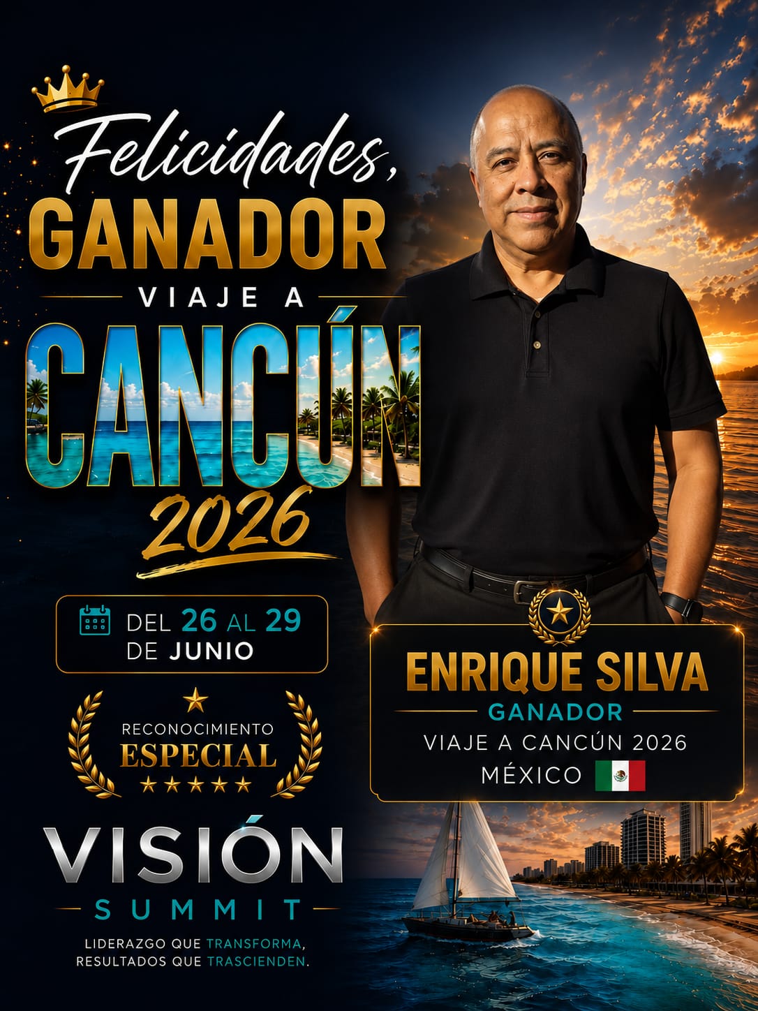 Enrique Silva — Ganador Viaje a Cancún 2026