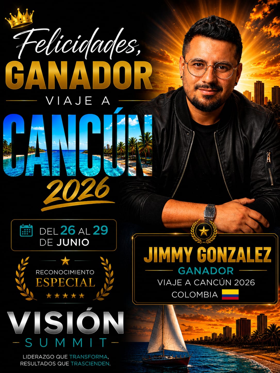 Jimmy — Ganador Viaje a Cancún 2026